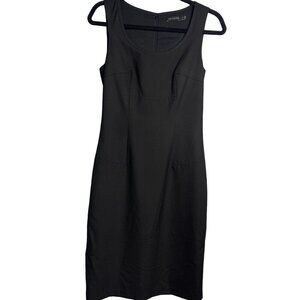 The Limited Little Black Career Classic Midi Sleeveless Lined Sheath Dress SZ 2